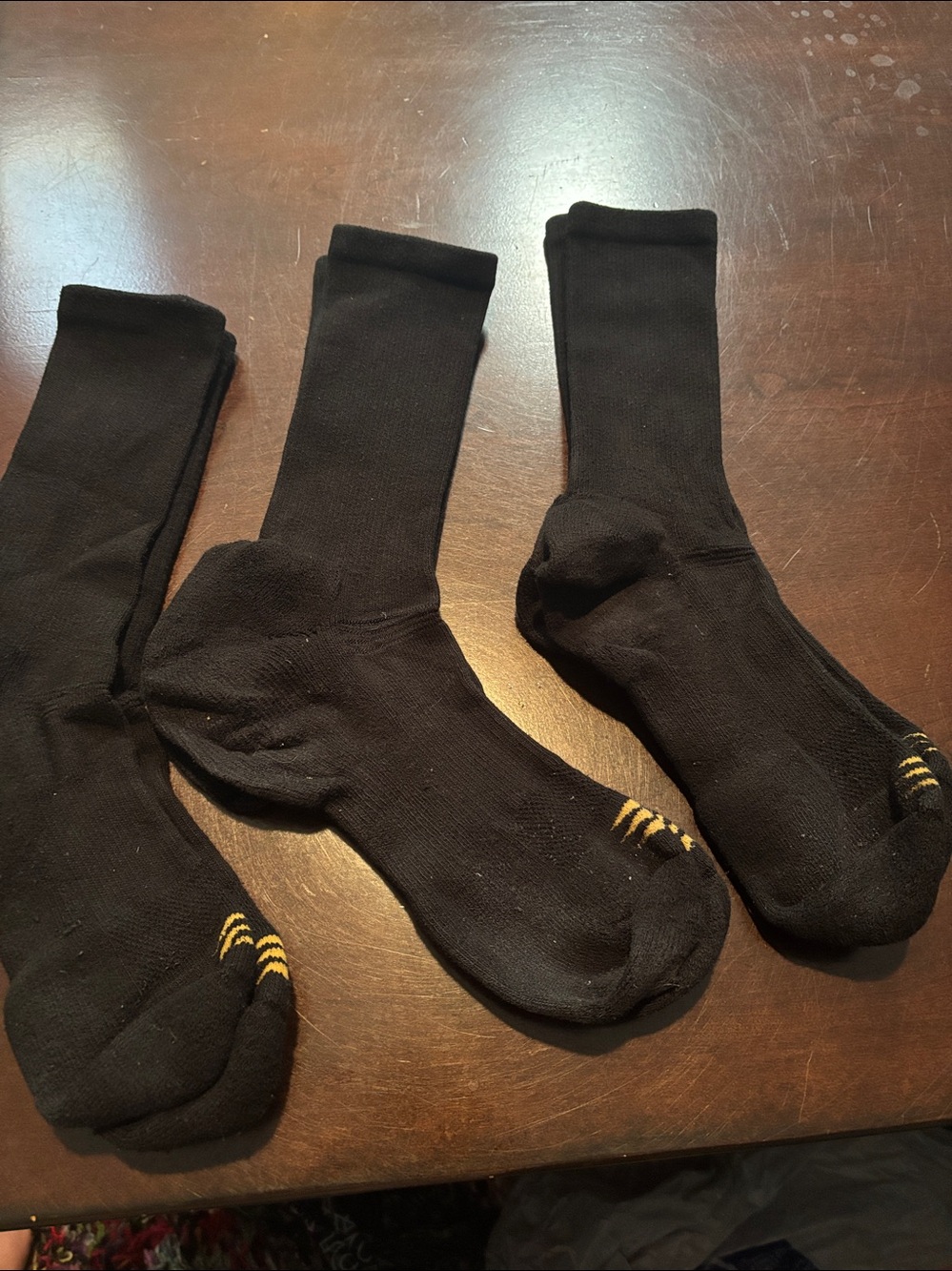 Set of 3 Gold Toe Black Athletic Crew Socks